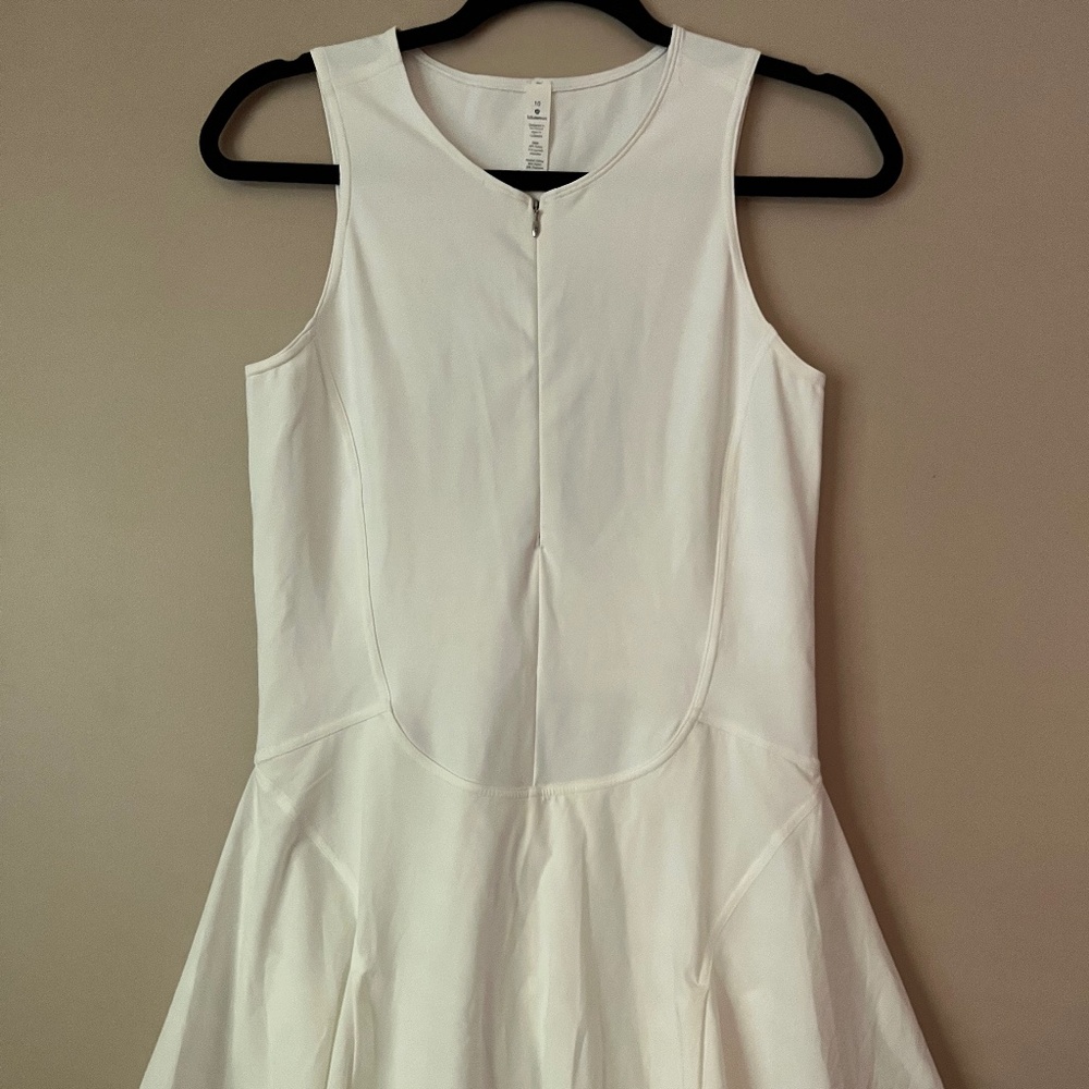 lululemon athletica White Sleeveless Athletic Fit-and-Flare Dress